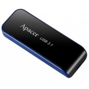 Флешка Apacer AH356, 64GB, USB 3.1, Black/Blue, Slider (AP64GAH356B-1)