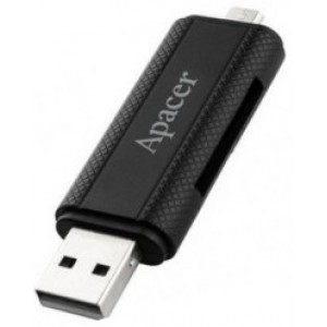 Card Reader Apacer "AM702" Black, USB2.0/Micro-USB OTG (SD/MicroSD)