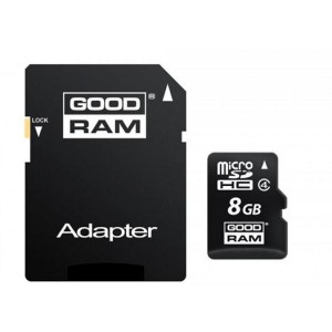 8GB microSD Class4 + SD adapter  GOODRAM M40