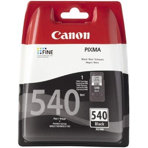 Canon PG-540 Black, PIXMA MG2150/2250/3150/3250/3550/4150/4250/MX375/395/435/455/475/515/525/535 (180pages/8ml)