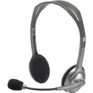 Logitech Stereo Headset H111 - One Plug , Headphone: 20 - 20,000 Hz, Mic: 100 - 16,000 Hz, Single 3.5mm jack, 1.8m
