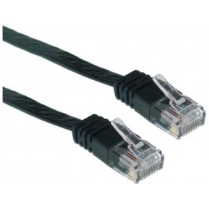 Cablu UTP Patch cord cat. 5E - 0.5m, black, Spacer "SP-PT-CAT5-0.5-BK"