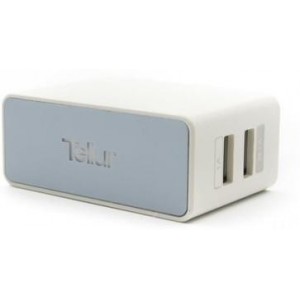 Incarcator priza Tellur dual USB U201/202  2 .1 A alb