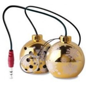 Puro SPXMASGOLD2 Speaker "Christmas ball", gold with Xmas sock pack