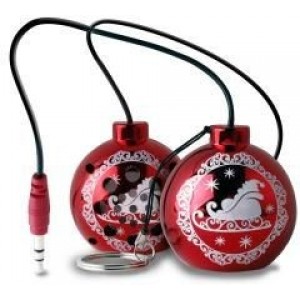 Puro SPXMASRED Speaker "Christmas ball", red with Xmas sock pack
