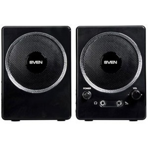 SVEN 247 Black (USB),  2.0 / 2x2W RMS, USB power supply, headphone jack, microphone input, 3"