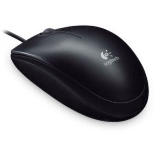 Logitech B100 Optical Mouse, Black, USB, OEM