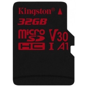 32GB microSD Class10 UHS-I U3 (V30)  Kingston Canvas React, Ultimate, 633x, Read: 100Mb/s, Write: 70Mb/s, Water/Shock and vibration/Temperature proof, Protected from airport x-rays
