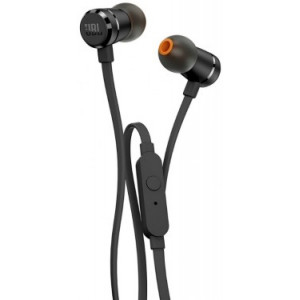JBL T210 / In-ear headphones with microphone, Dynamic driver 8.7 mm, Frequency response 20 Hz-20 kHz, 1-button remote with microphone, JBL Pure Bass sound, Tangle-free flat cable, 3.5 mm jack, Black