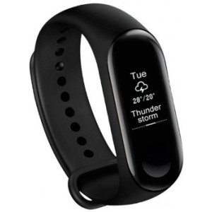 Xiaomi "MiBand 3" Smartband Black, OLED Touch Display, Heart Rate, Fitness Level, Steps, Calories, Sleeping Quality Tracking, Weather, Smart Alarm, Distance Display, Average Daily Steps, Control of inc. calls, Standby time 20days, WaterProof IP67,20g