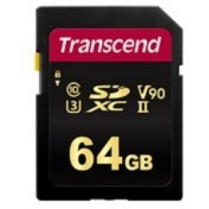 .64GB  SDXC Card (Class 10) UHS-II, U3, Transcend "TS64GSDC700S" Ultra High Speed (R/W:285/180MB/s)