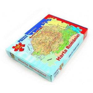 Puzzle 100 piese - Harta Romaniei 2017
