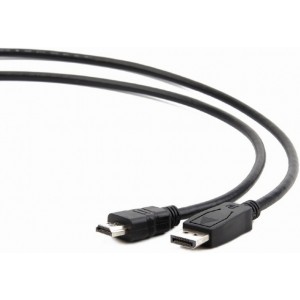 Cable DP-HDMI  - 1.8m - Cablexpert CC-DP-HDMI-6, 1.8 m, HDMI type A (male) only to DP (male) cable,  (cable is not bi-directional), Black