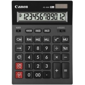 "Calculator Canon AS-444 II, 12 digits
The 12 digits desktop calculator; dual power; 2 independent modules of memory"