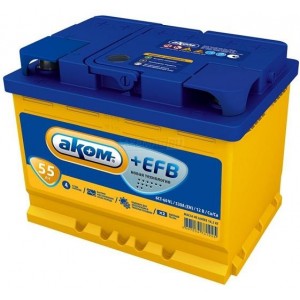  АКБ-Аком 6 СТ-55 VL EFB Euro P+(530 A)/Acumulator