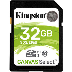  32GB Kingston Canvas Select SDS/32GB Secure Digital High-Capacity Card, 80MB/s, (Class 10 UHS-I) (card de memorie/карта памяти)