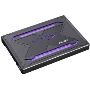 2.5" SSD 240GB  Kingston HyperX FURY RGB, SATAIII, Sequential Reads 550 MB/s, Sequential Writes 480 MB/s, 7mm, Controller Marvell 88SS1074, 3D NAND TLC, RGB lighting with dynamic, Includes RGB cable