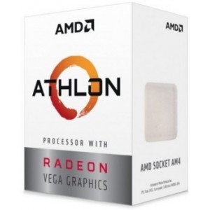 AMD Ryzen Athlon 200GE, Socket AM4, 3.2GHz (2C/4T), 4MB L3, Integrated Radeon Vega 3 Graphics, 14nm 35W, Box