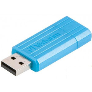 Флешка Verbatim 8GB , USB 2.0, (47398) PIN STRIPE BLUE