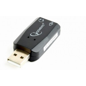 "USB Sound Card Gembird SC-USB2.0-01, 3.5 mm sockets: stereo output, microphone mono input
-  
 https://gembird.nl/item.aspx?id=10044"