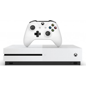 Game Console  Microsoft Xbox One S 1TB White, 1 x Gamepad (Xbox One Controller)
