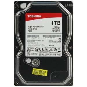   3.5" HDD 1TB Toshiba P300 High-Performance HDWD110UZSVA, 7200rpm, SATA3 6Gb/s, 64MB (hard disk intern HDD/внутрений жесткий диск HDD)