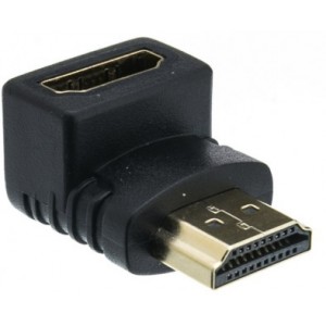 Adapter HDMI-HDMI - Gembird A-HDMI90-FML, Adapter HDMI female 90° to HDMI male, gold plated contacts