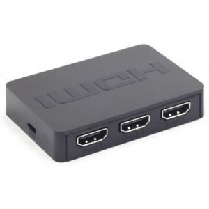 Switch HDMI 3 ports - Gembird  DSW-HDMI-34, HDMI 3 ports, Switches up to 3 HDMI sources to a single monitor, TV set or plasma screen, LED port indicators