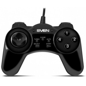 SVEN GC-150 Gamepad, Vibration feedback, 2 axes, D-Pad, 1 joystick and 13+3 buttons, USB, Black