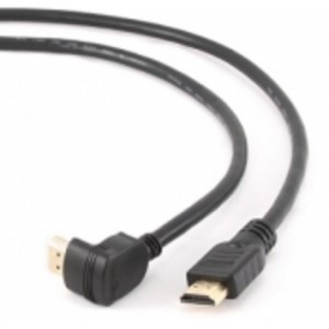 Cable HDMI to HDMI90° 3.0m Gembird male-male90°, V1.4, Black, CC-HDMI490-10, One jakc bent 90°