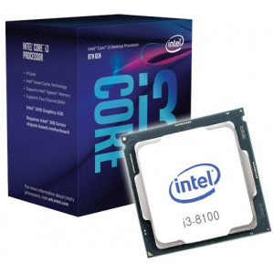CPU Intel Core i3-8100 3.6GHz Quad Core, (LGA1151, 3.6GHz, 6MB, Intel UHD Graphics 630) Tray (procesor/процессор)