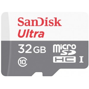 32GB microSD Class10 UHS-I + SD adapter  SanDisk Ultra, 300x, Up to: 48MB/s