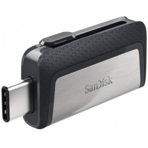 Флешка 64GB USB2.0  Sandisk Dual Drive USB Type-C 64GB, USB 2.0, USB-C and USB-A, Ultra-small, USB OTG (On-The-Go), (Read 23 MByte/s, Write 7 MByte/s)