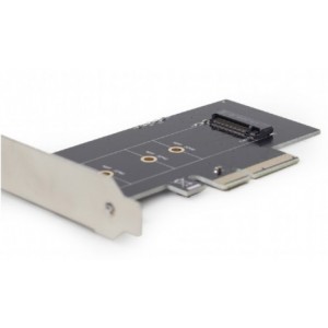 "PCI-Express Gembird M.2 SSD adapter, Gembird PEX-M2-01
-  
  https://gembird.nl/item.aspx?id=10016"