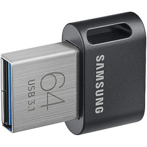Флешка 64GB  Samsung FIT Plus MUF-64AB/APC, Read 200MB/s, Black, USB 3.1