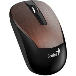 Мышь беспроводная Genius ECO-8015, Optical, 800-1600 dpi, 3 buttons, Ambidextrous, Rechar., Chocolate