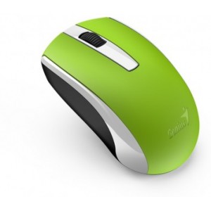 Мышь беспроводная Genius ECO-8100, Optical, 800-1600 dpi, 3 buttons, Ambidextrous, Rechar., Green