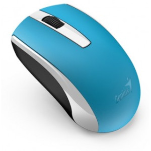Мышь беспроводная Genius ECO-8100, Optical, 800-1600 dpi, 3 buttons, Ambidextrous, Rechar., Blue
