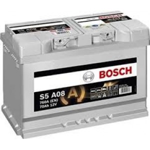 Аккумулятор BOSCH 70AH 760A(EN) клемы 0 (278x175x190) S5 A08 AGM