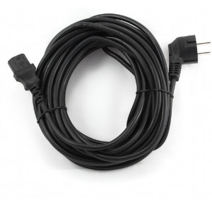 Power cord - 10m - GEMBIRD PC-186-VDE-10M, Schuko input / C13 output, VDE approved, Black