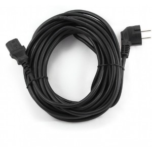 Power cord - 5m - GEMBIRD PC-186-VDE-5M, Schuko input / C13 output, VDE approved, Black