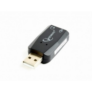 Gembird SC-USB2.0-01 "Virtus Plus" USB Sound Card, connectors: USB A-type male, 3.5mm stereo headphone jack, 3.5mm microphone input jack, 3.5 mm line-in jack, CMedia CM108B