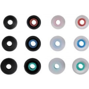 Аксессуар для моб. устройства Hama Silicone Replacement Ear Pads, size S - L, 12 pieces, black/transparent 122681