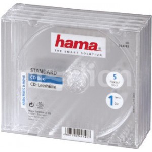 Коробка Hama на 1CD, DVD H-44748 Jewel (упак.:5шт)