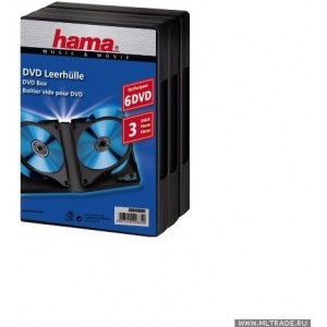 Коробка Hama H-49685 для 6 DVD 3 шт. черный 