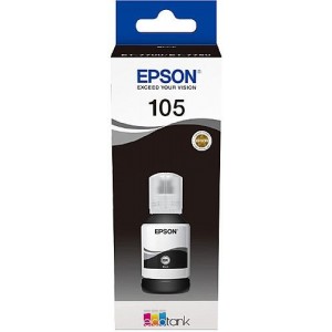 "Ink  Epson C13T00Q140, 105 EcoTank Ink Bottle, Black
Ink Bottle  for Epson L7160/7180,  8000 pg"