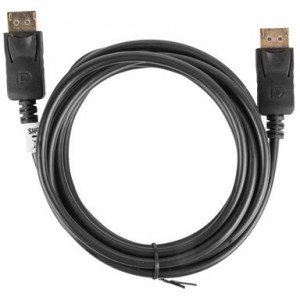 Cable DP M to DP M  3m  4K  LANBERG CA-DPDP-10CC-0030-BK