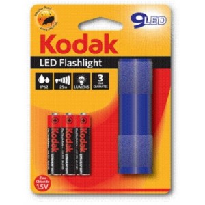 Светодиодный фонарик Kodak 9-LED Blue + 3 AAA 30412453