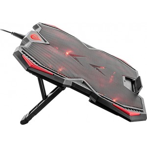   Genesis OXID 250 Laptop Cooling Pad, up to 17.3", 4 coolers 140mm Red LED backlight, 2 x USB 2.0, Black
