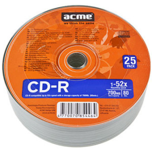  ACME CD-R 80/700MB 52X 25pack printable spindle